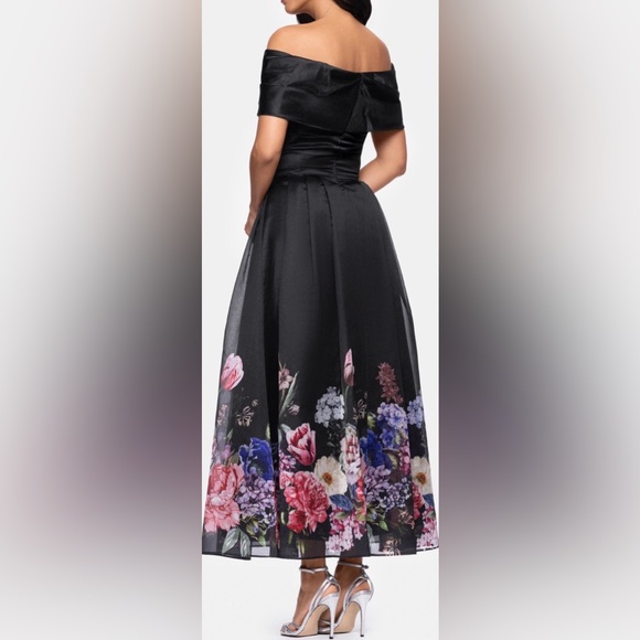 Betsy & Adam Placed Off The Shoulder Gown - Picture 2 of 5